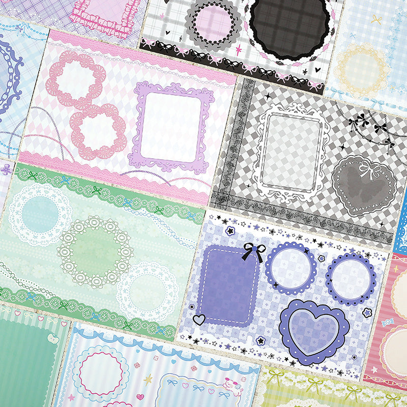 10 Sheets of Background Boards for Ita Bag - Lace Pattern Style